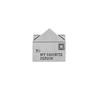 Small silver envelope-shaped charm with 'To: My Favorite Person' text on a white background