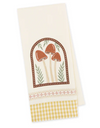 Autumn Mushrooms Embellished Dishtowel