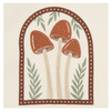 Autumn Mushrooms Embellished Dishtowel
