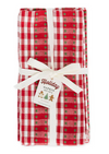 Jingle Bell Dobby Plaid Napkin Set of Four
