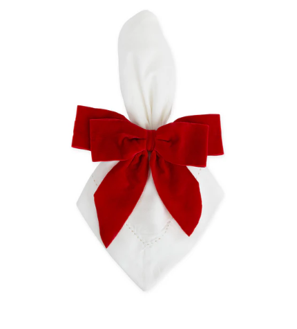 Red Velvet Bow Napkin Ring