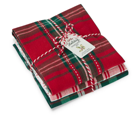 Christmas Plaids Essentials Dishtowel Set of Three