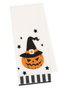 Witchy Pumpkin Embellished Dishtowel