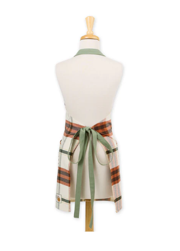 Autumn Picnic Plaid Embellished Apron