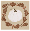 Autumn Pumpkin Embellished Dishtowel