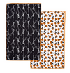 Skeleton Jack o Lanterns Microfiber Dishtowel