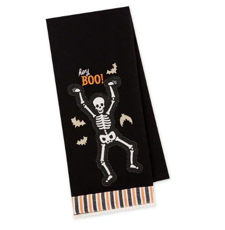 Skeleton Embellished Dishtowel