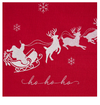Santa's Sleigh Embellished Dishtowel