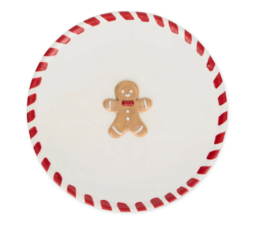 Gingerbread Man Dessert Plate