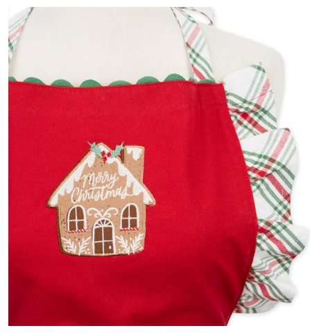 Gingerbread House Embellished Apron