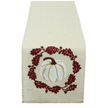 White Pumpkin Embroidered Table Runner