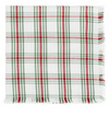 Christmas plaid napkin in red white and green.