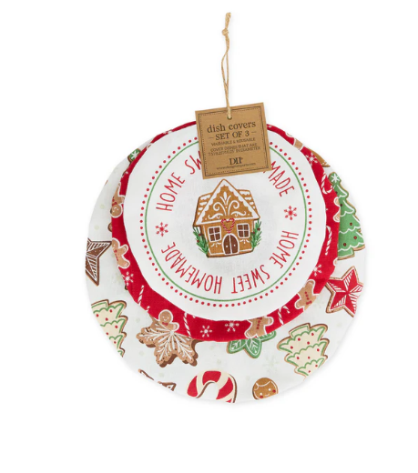 Homw Sweet Homemade Reusable Dish Covers, Set of 3