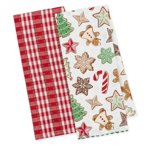 Santa's Cookies Dishtowels, Set of 2