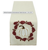 White Pumpkin Embroidered Table Runner
