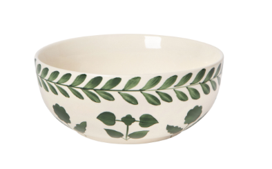 Sylvie Green Hand Painted Serving Bowl