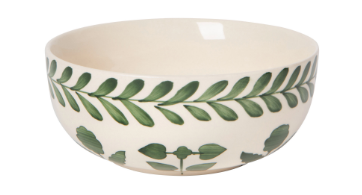 Sylvie Green Hand Painted Dessert Bowl