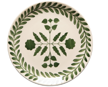 Sylvie Green Hand Painted Dinner Plate