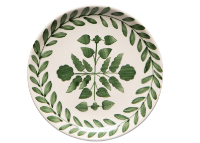 Sylvie Green Hand Painted Appetizer Plate