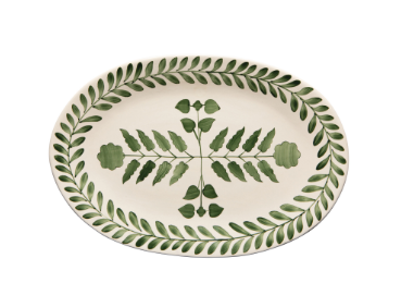 Sylvie Green Oval Serving Platter