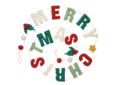 Merry Christmas Felt Garland