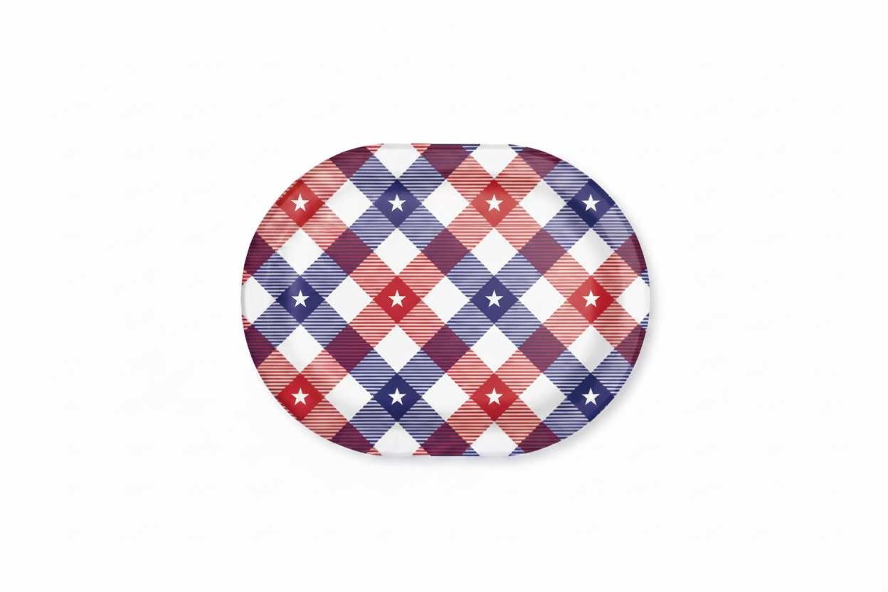 Patriotic Oval Platter Paper Plate