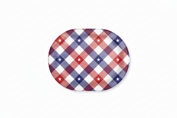 Patriotic Oval Platter Paper Plate