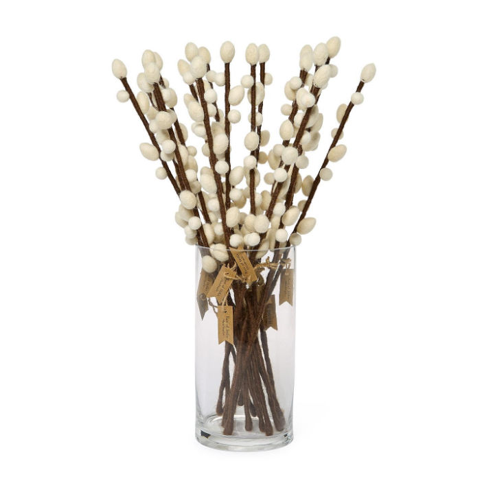 White Willow Pom Flowers Floral Branches