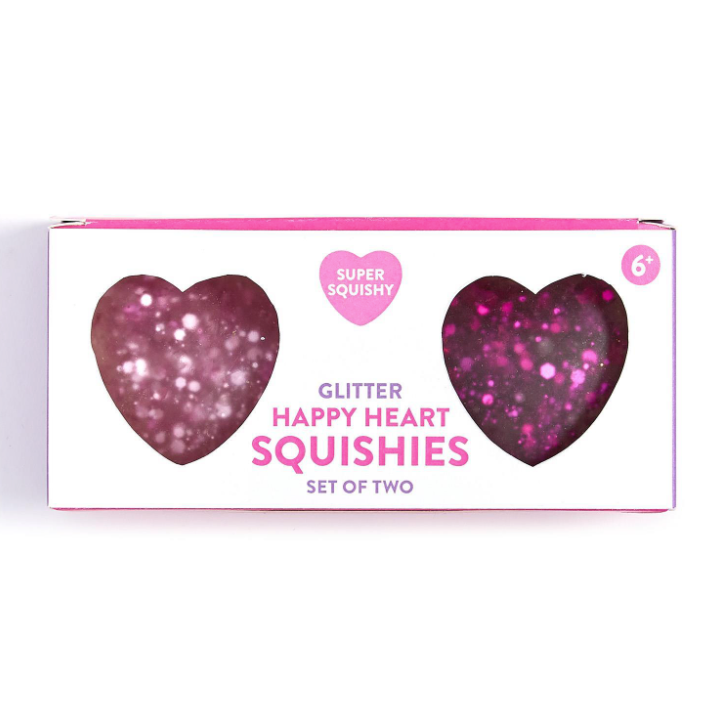 Happy Hearts Set of 2 Glitter Squishy Hearts