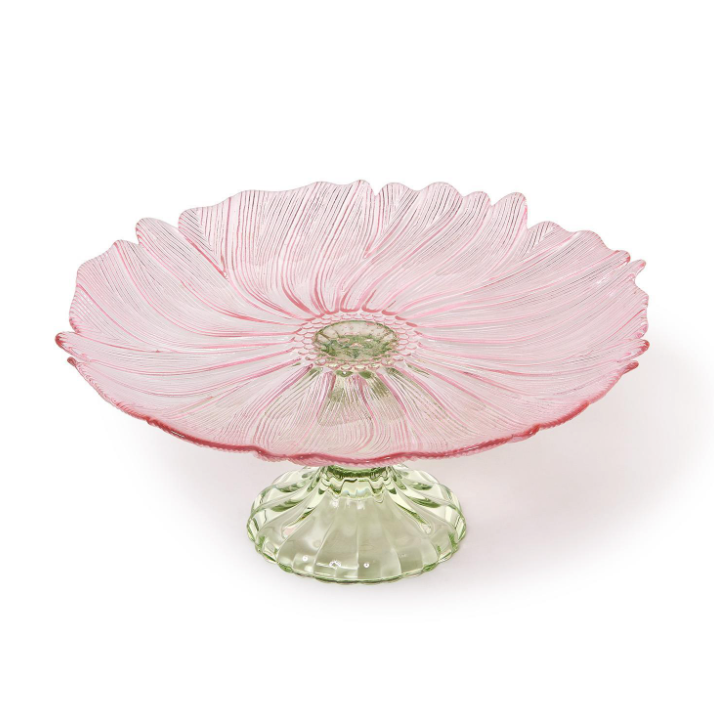 In Bloom Flower Shape Pedestal Platter