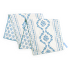 Cottage Blue Bouquet/Floral Lattice Double-Sided Fabric Table Runner