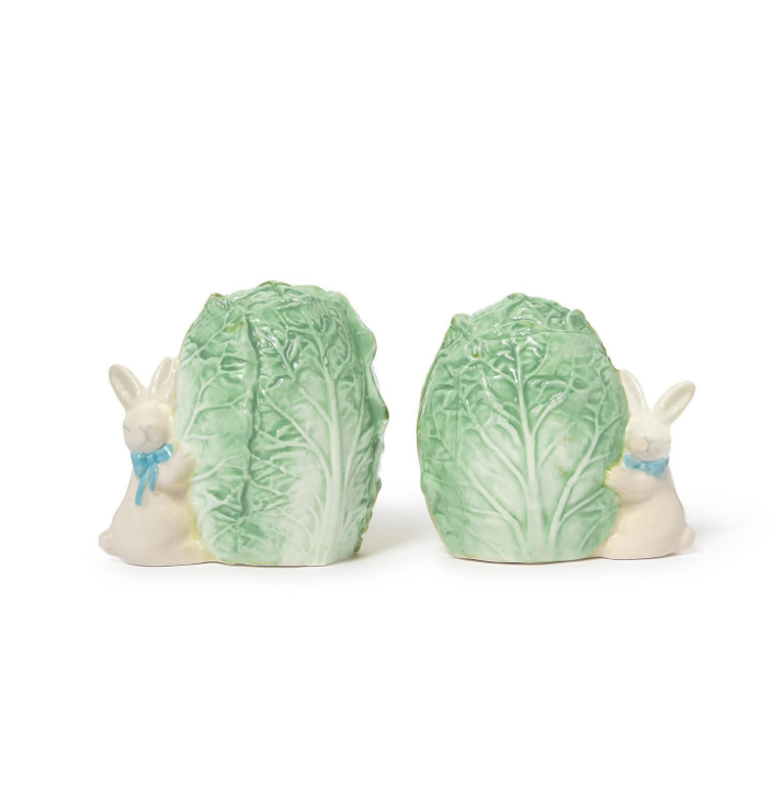 Cabbage and Bunny Salt and Pepper Shaker Set