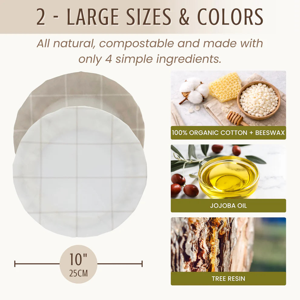 Product packaging with natural ingredients and size details on a white background