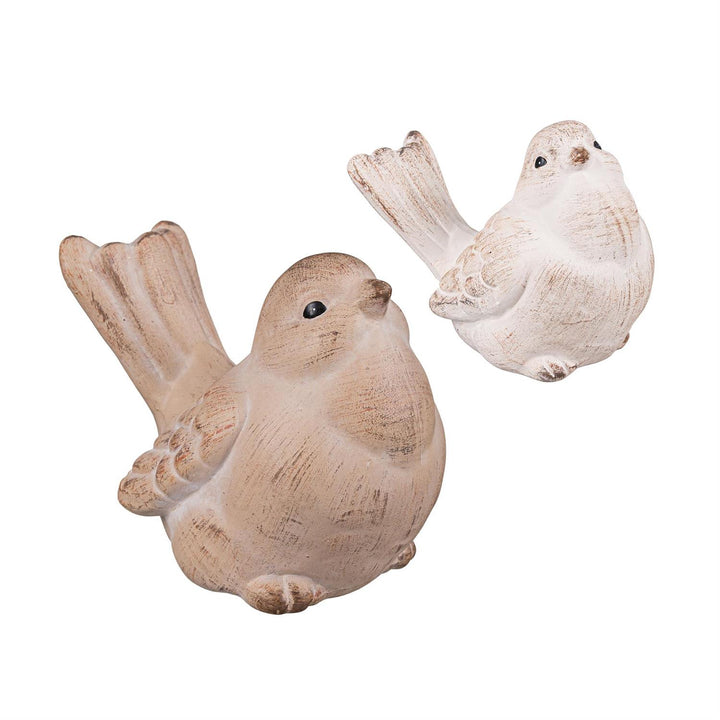 Brushed Ceramic Bird Decor