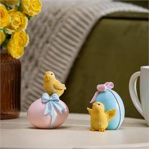 Resin Chick with Egg Table Decor