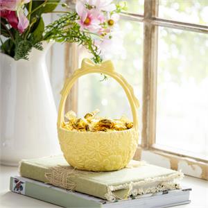 Table Decor Ceramic Decorative Bowl Basket with Bow
