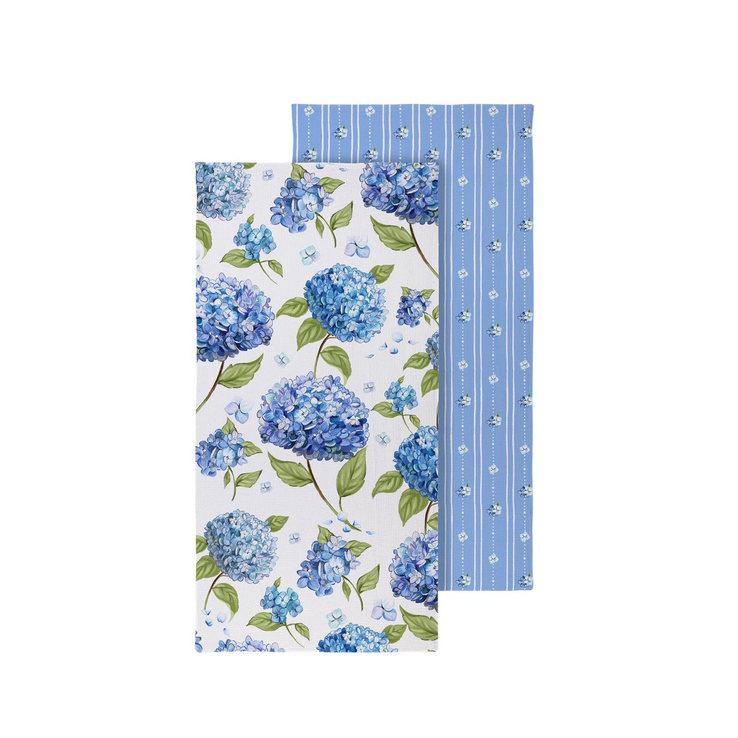 VivaStyle Quick Dry Waffle Weave Hydrangea Towel