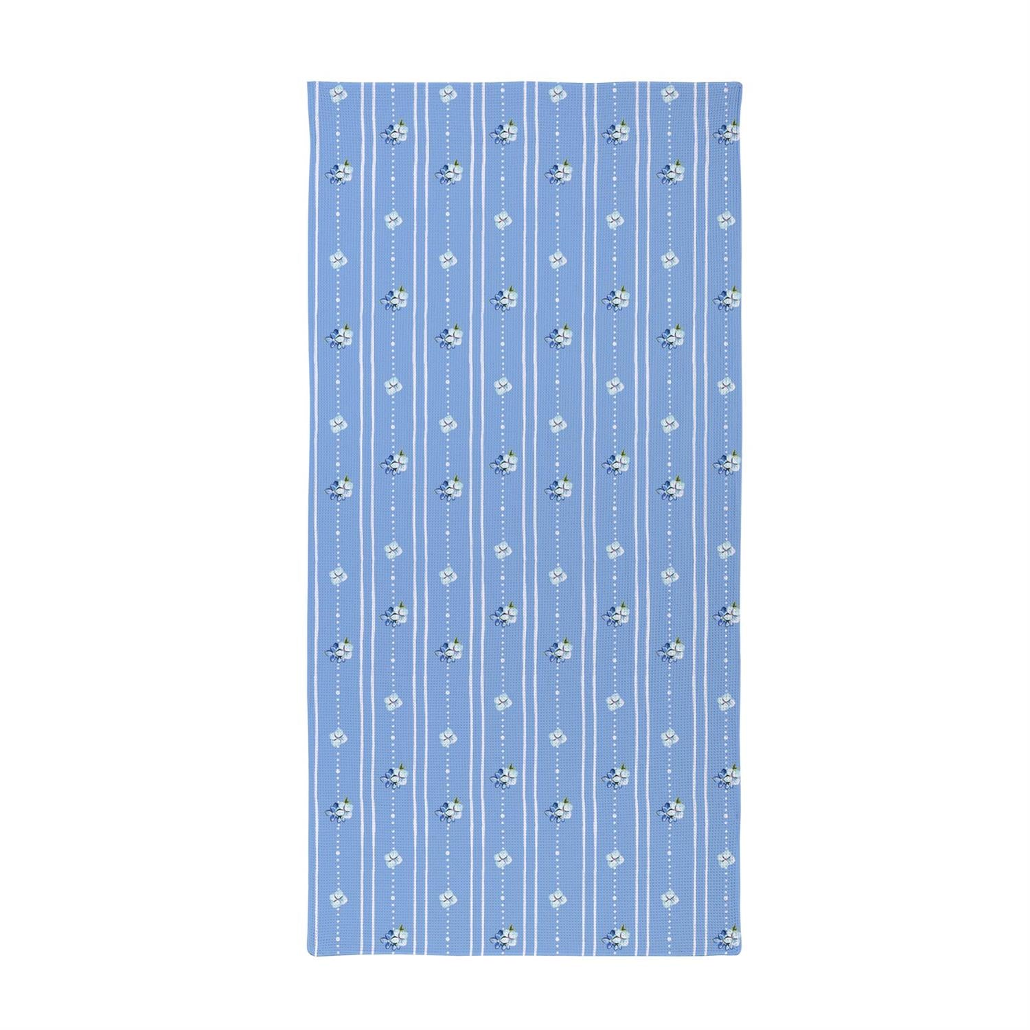 VivaStyle Quick Dry Waffle Weave Hydrangea Towel