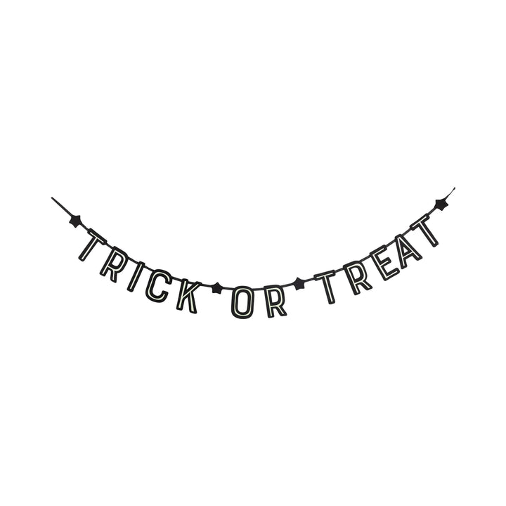 Trick or Treat Felt Glow-in-the-Dark Banner