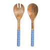 Wood Salad Serving Utensils Hydrangea