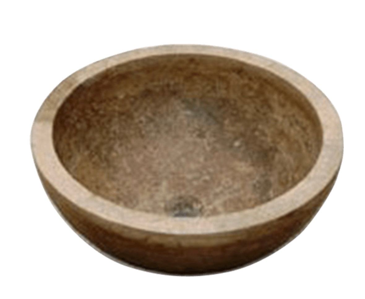 Chocolate Round Travertine Sink