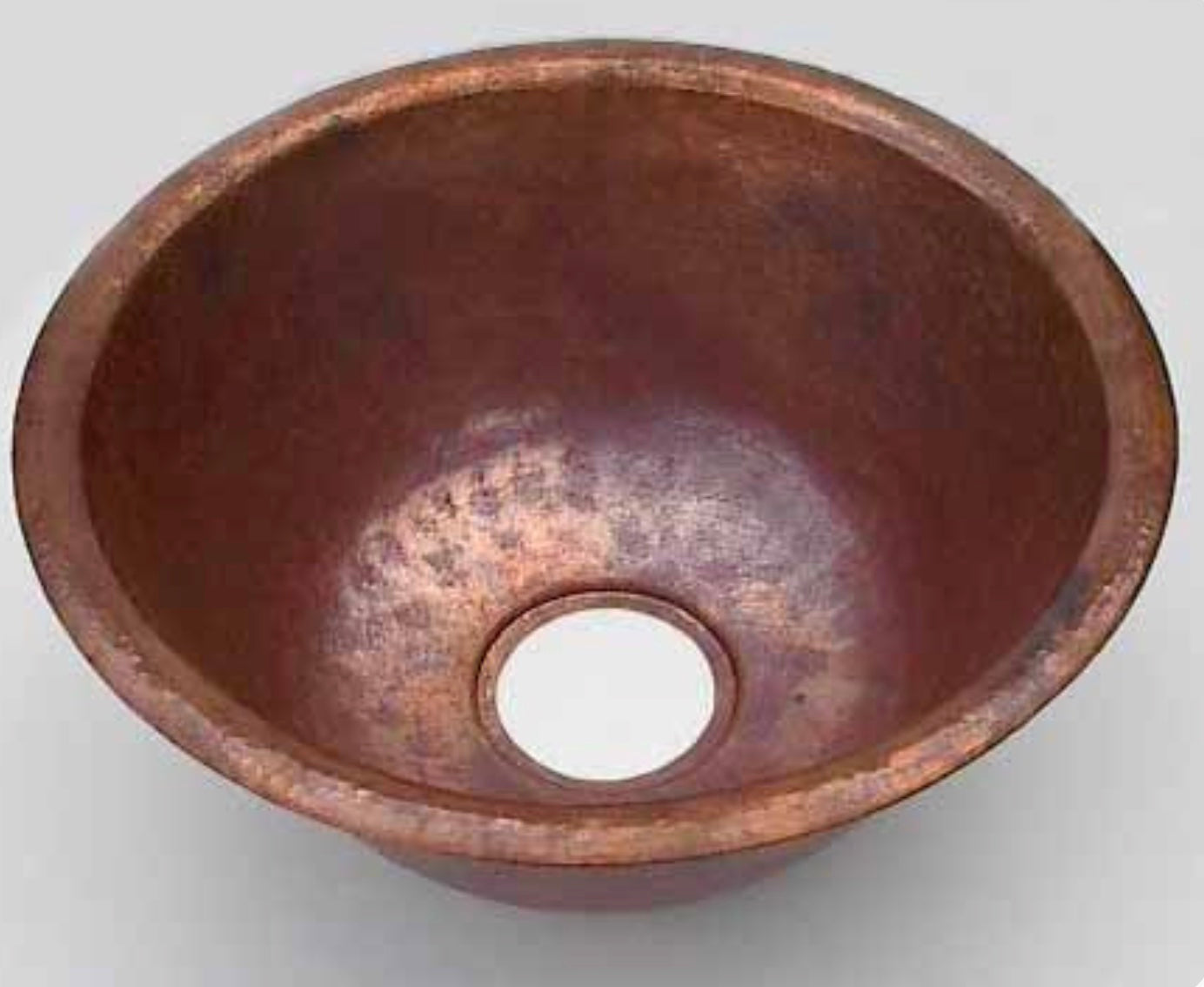 Inset Copper Bathroom Sink Brick