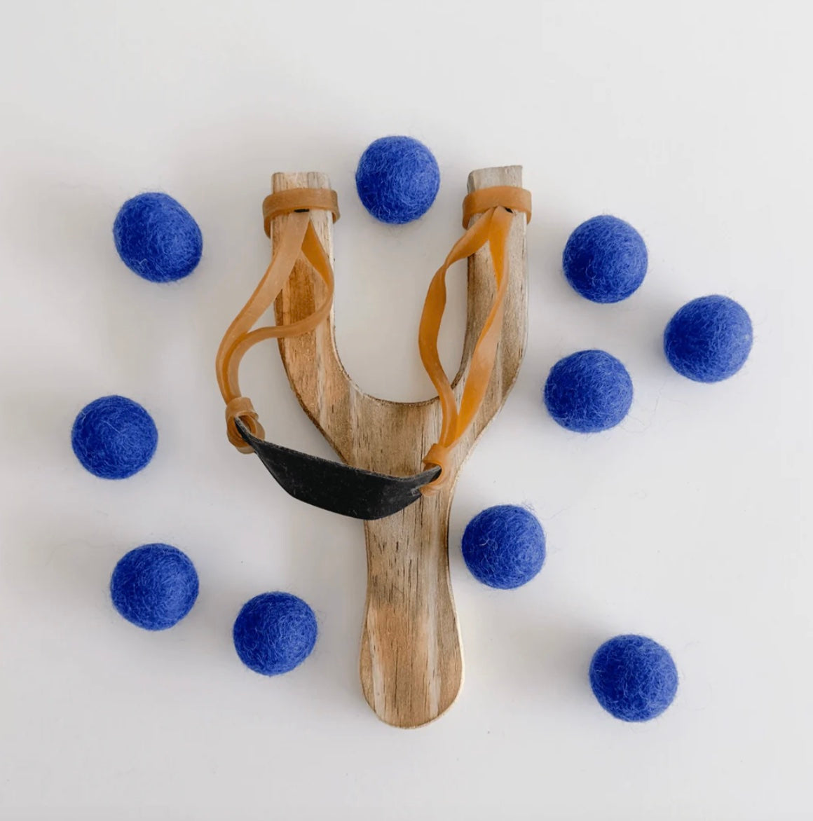Slingshot and Felt Ball Set