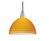 Amber Glass Dome Etched Step