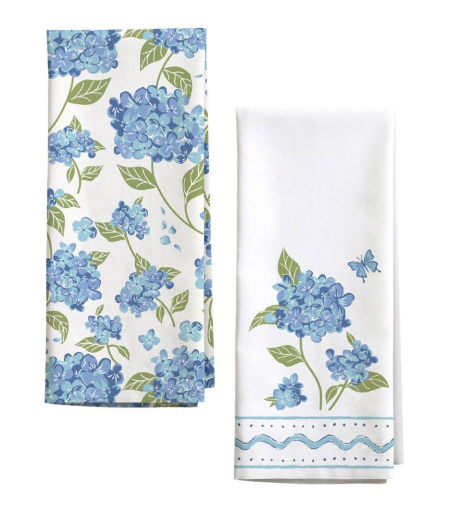 Kitchen Towel Hydrangea Printed Tea Towel