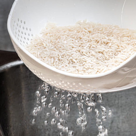 Easy Rinse Rice Colander+