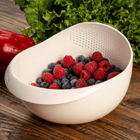 Easy Rinse Rice Colander+