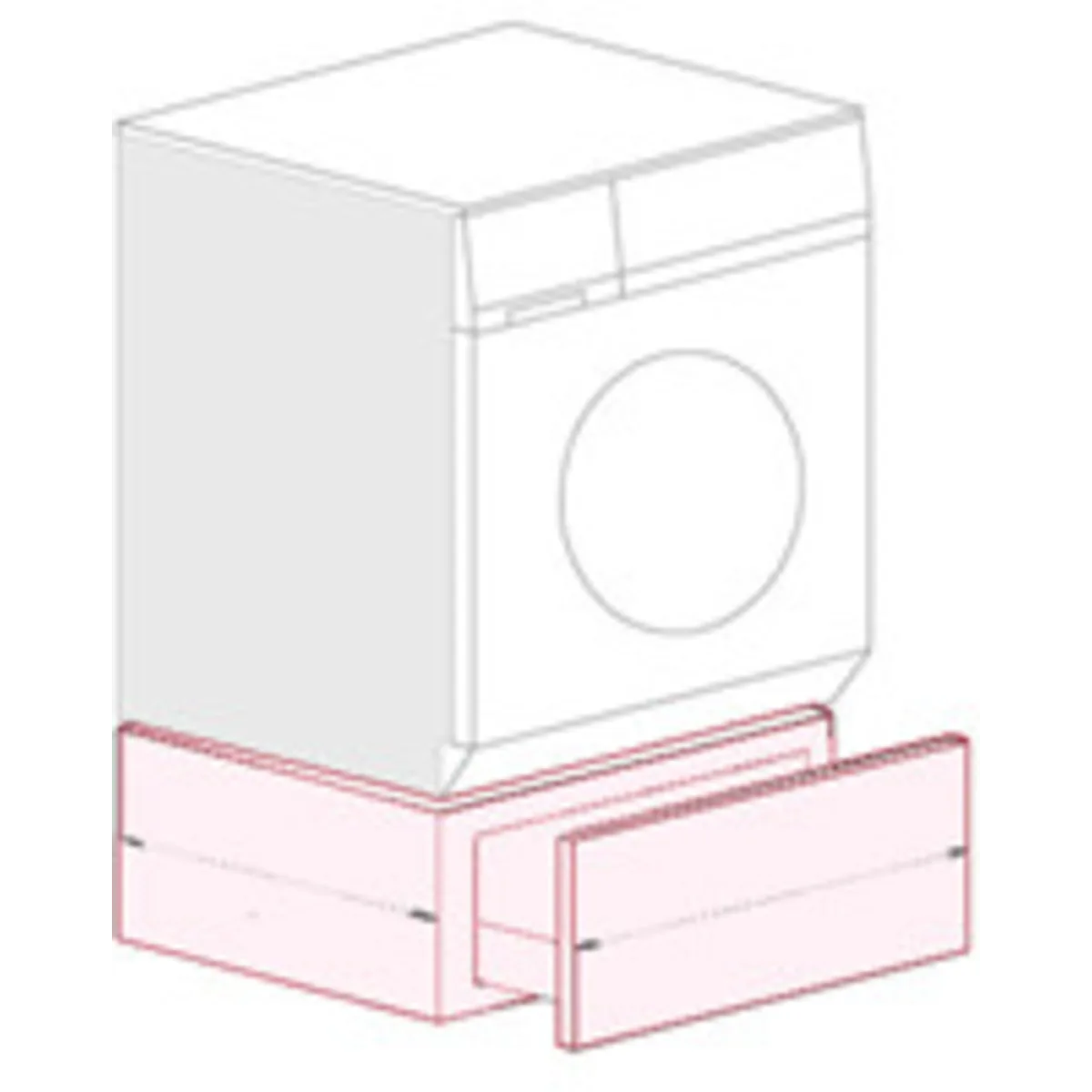 Laundry Stand W/Drawer White (dis)