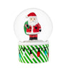 Christmas snow globe with Santa Claus figure on a white background
