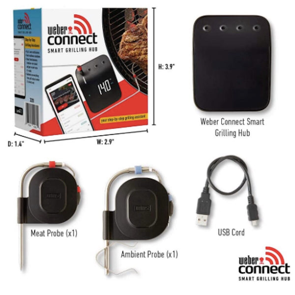 WEBER Connect Smart Grilling Hub 3203 温度 Weber Connect Smart Grilling Hub Gray 3201 - Best Buy